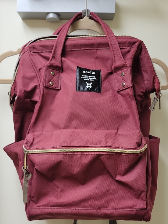 Anello Handbags - Burgundy Anello Backpack